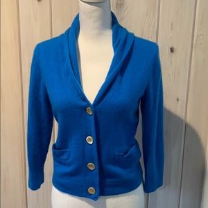 Cashmere blue JCrew button up cardigan
